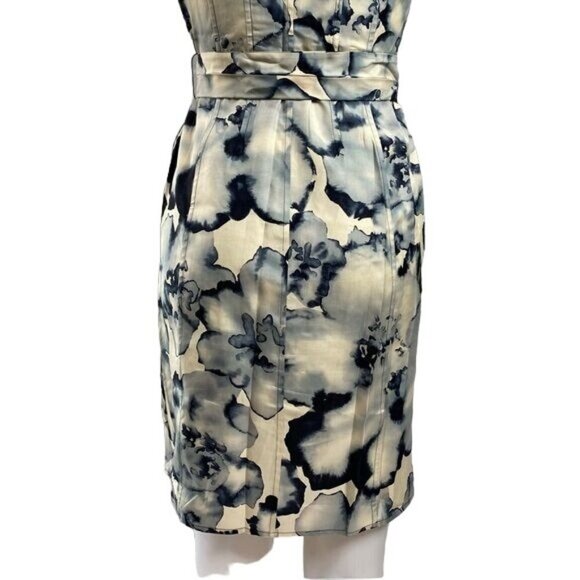 Magaschoni Collection Silk Floral Sleeveless Button Down Silk Dress Size s - Picture 8 of 10